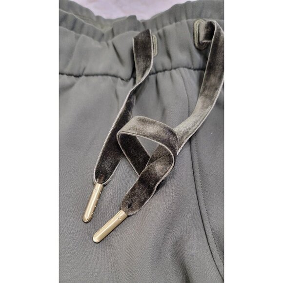 Lululemon Women's‎ Olive Green On the Fly Jogger Pants Velvet Trim Drawstring 6 - Picture 7 of 12